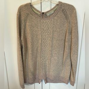 Anthropologie Hinge Zipper Back Sweater Size L